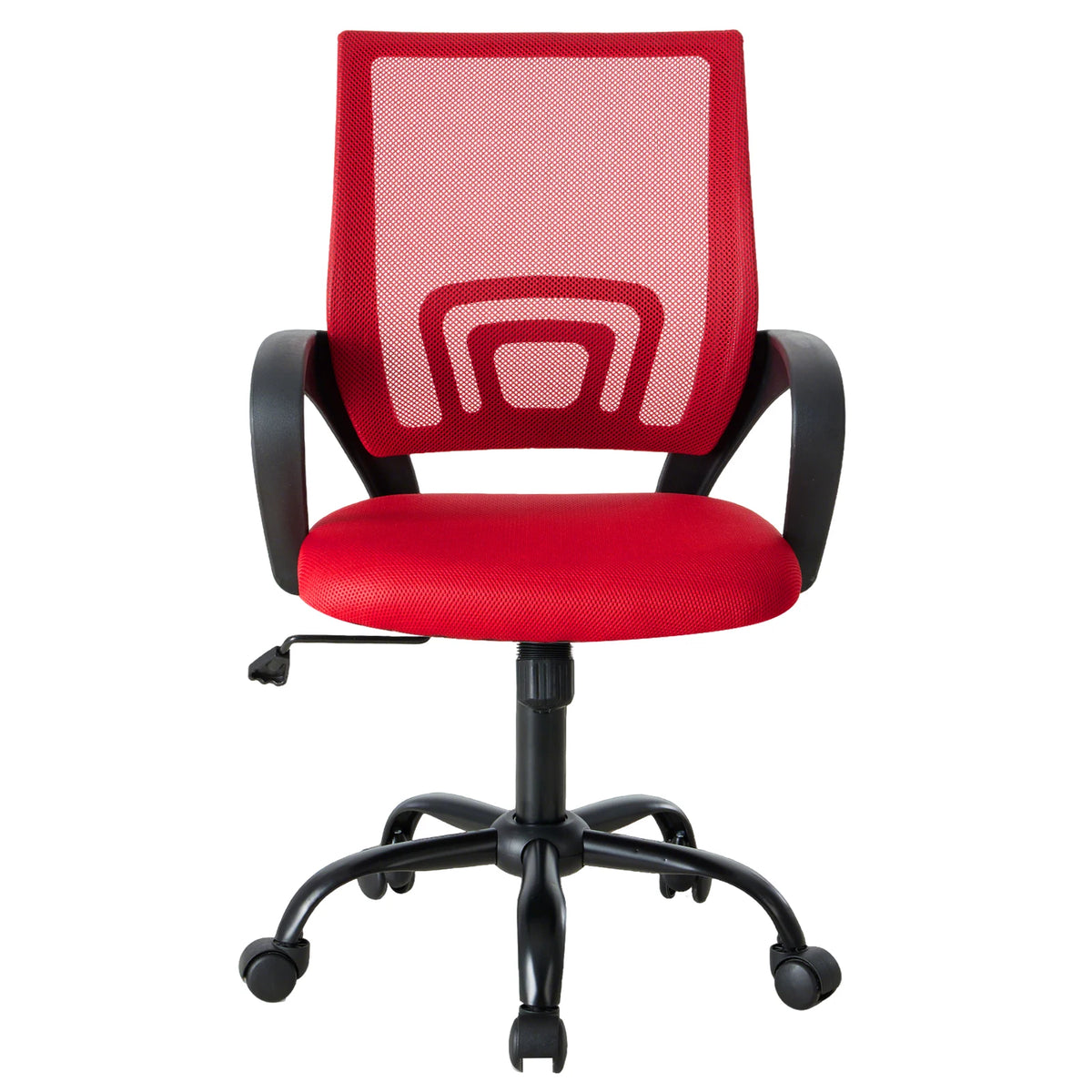 Ergonomic Height-Adjustable Office Desk and Gaming Chair with Fixed Armrests, 360° Swivel, and Storage Back for Computer and Meeting Room Use