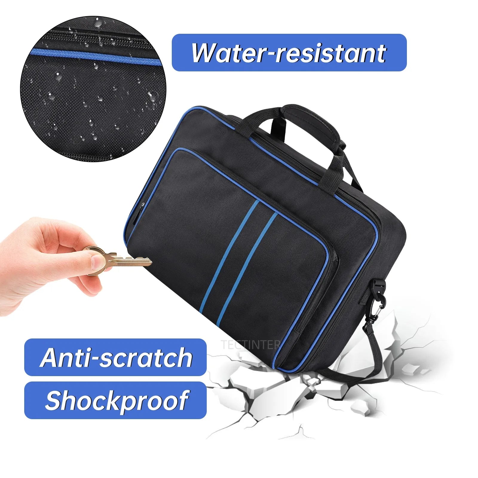 For PS5 Handheld Storage Bag Travel Carrying Case for Sony Playstation 5 Protective Shoulder Big Storage Bag Canvas Case Handbag