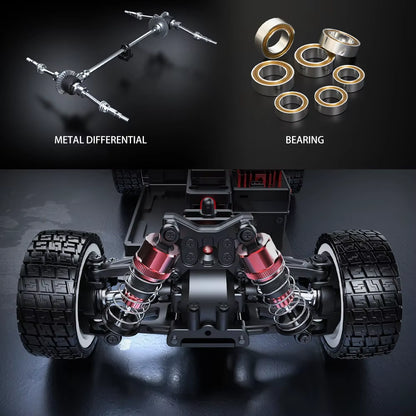 1/14 MJX 14303 High-Speed RC Drift Car - 2.4G Brushless 4WD Off-Road Rally Truck for Adults and Gift Use