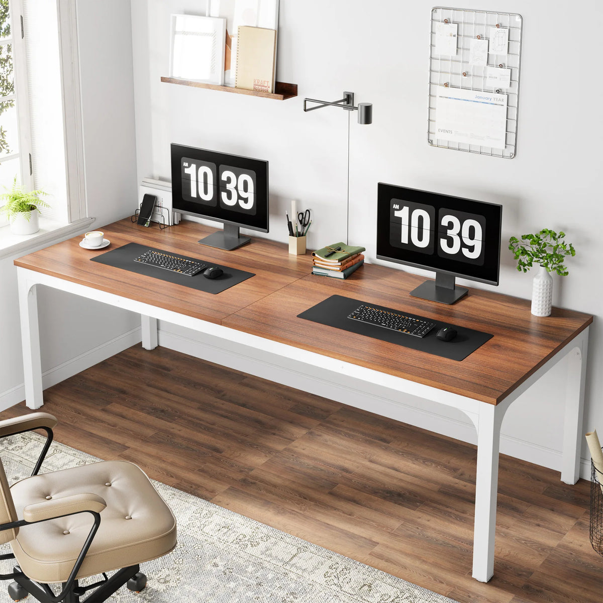 Tribesigns 78.7-Inch Extra Long Dual Workstation Desk for Home Office