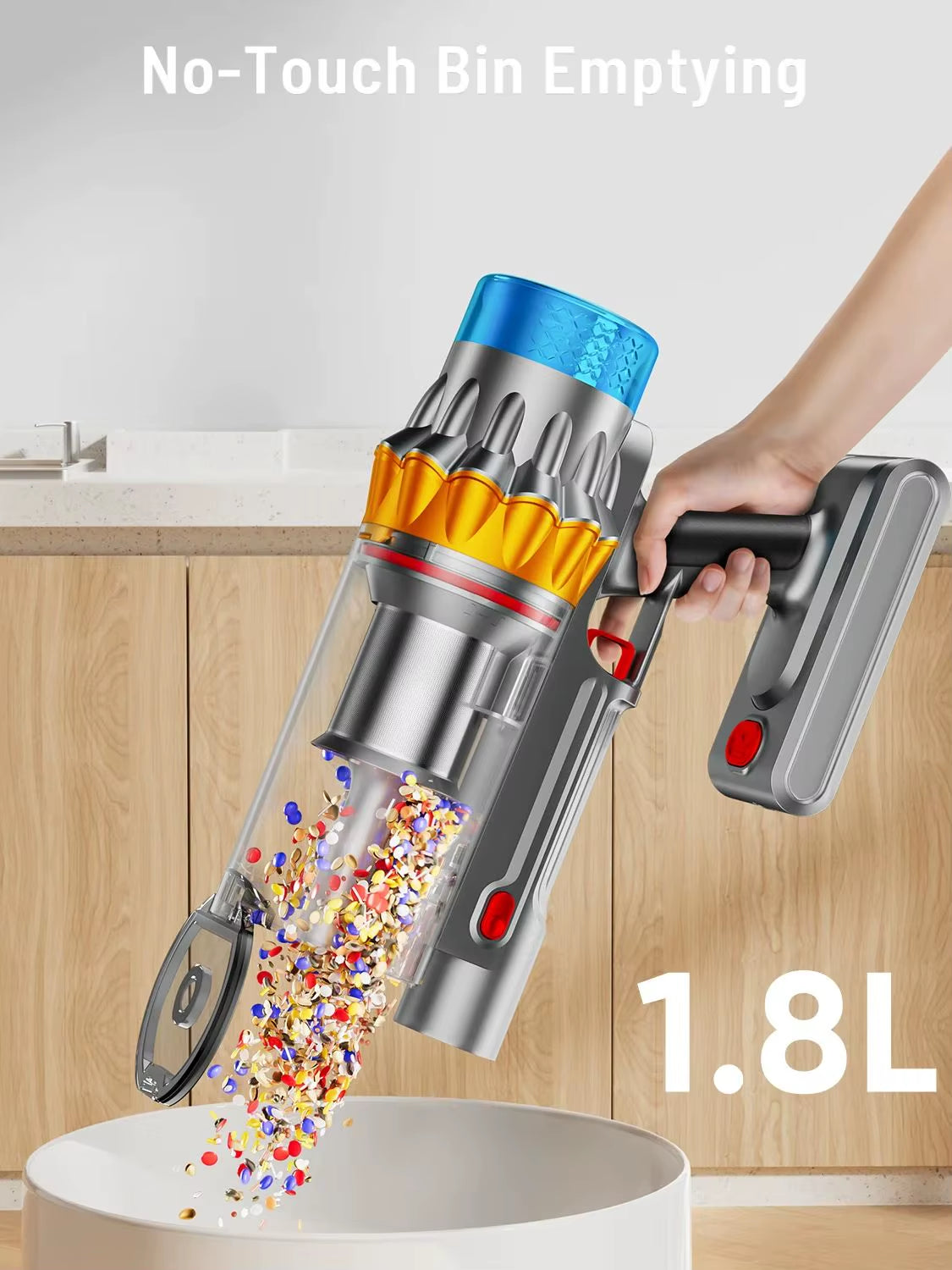 VAKERR X15 Pro 650W Cordless Vacuum Cleaner with 65KPA Suction Power for Pet Hair and Carpet - 70 Minutes Runtime for Efficient Household Cleaning