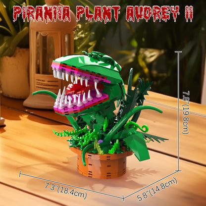 Audrey II Piranha Plant Building Blocks Compatible with LEGO, Little Shop of Horrors Floral Set, Ideal Gift for Halloween and Christmas