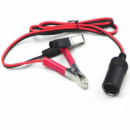 12V Car Battery Clip to Cigarette Lighter Socket High Power Pure Copper Adapter for Automotive Use