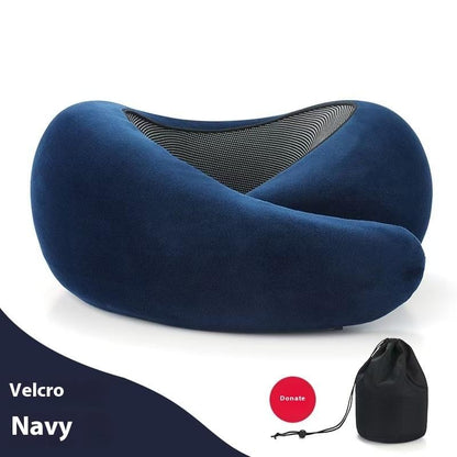 Soft Memory Foam Travel Neck Pillow U Shape Adjustable Support Comfortably Sleeping on Plane Car Office Noon Break