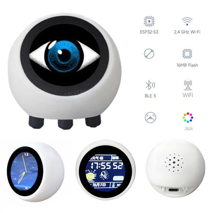 2025 Deepseek Xiaozhi AI Voice Chat Robot with ESP32-S3, 1.28-Inch LCD, WROOM-1-N16R8 Development Board and Clock Ornament