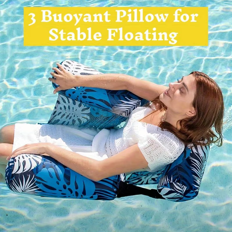 JOYFY Inflatable Pool Chair Leaf - Floating Lounger for Adults, Ideal for Summer Parties at the Beach or Lake
