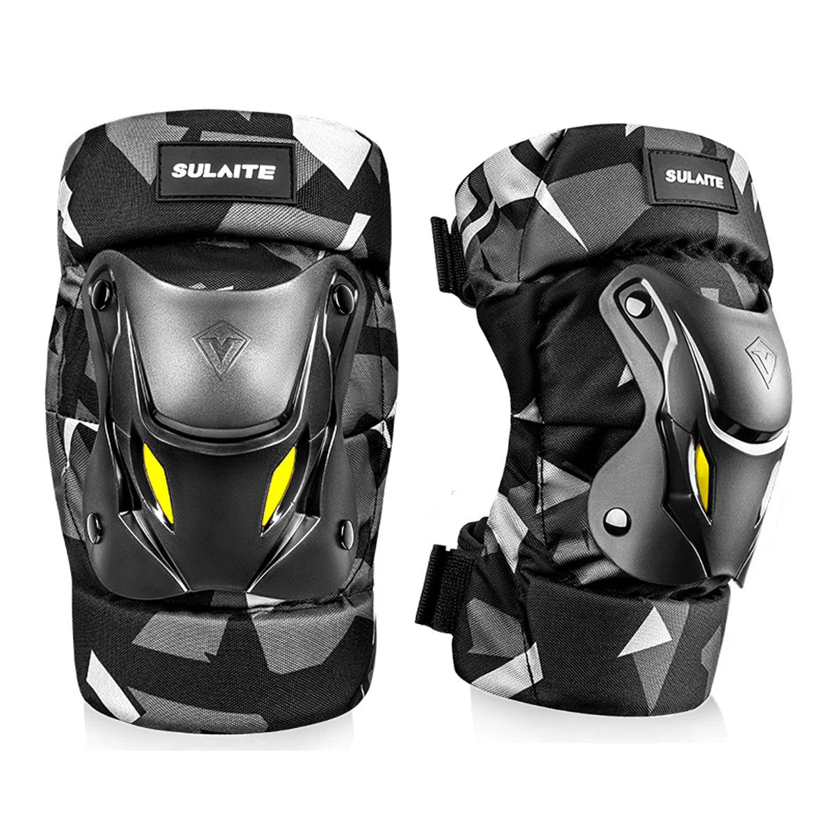 SULAITE Motorcycle Knee Pads Protective Knee Guard for Motorcycle Scooter Skateboard Cycling Riding Knee Brace Gear