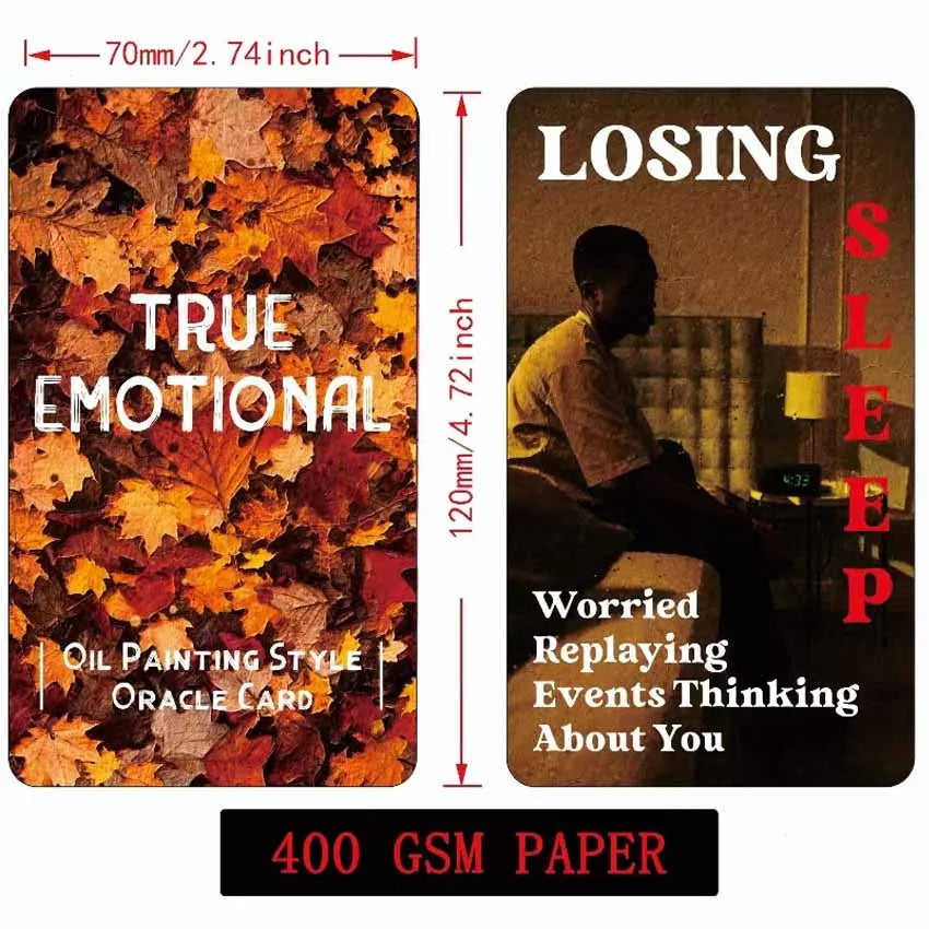 12X7 Cm True Emotional Oracle Card Games No Manual
