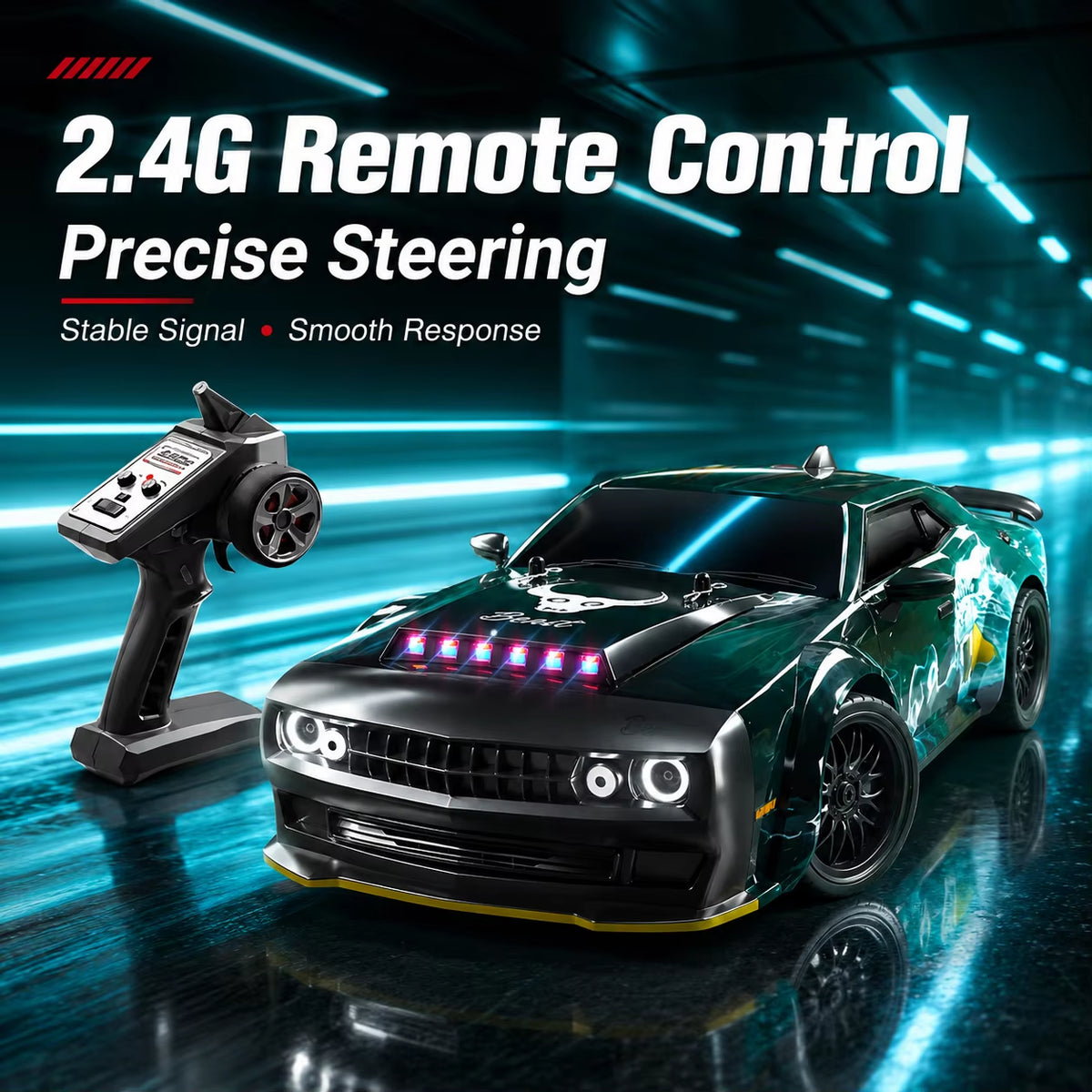 ZNLYRION SG216PRO 1:16 Scale 4WD Brushless RC Drift Car - 70KM/H Remote Control Racing Vehicle with LED Lights for Adults