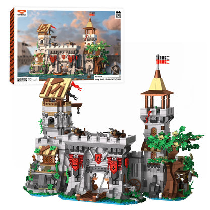2568-Piece Medieval Knight's Fortress Building Blocks Set - MOC Bricks Model for Assembly and Display, Perfect for Holiday Gifting