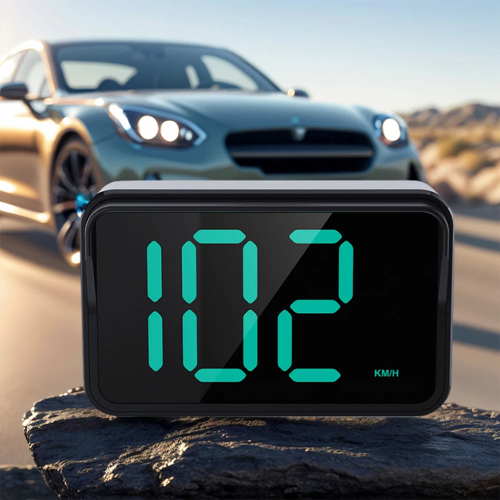 Universal Head-Up Display GPS Digital Speedometer for Cars and Trucks - Plug and Play Auto Accessory