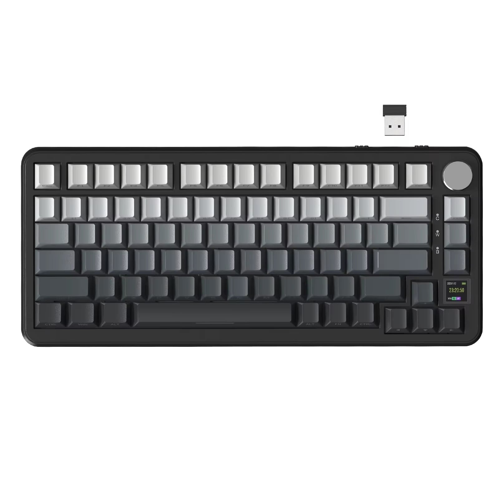 X85Pro 75% Mechanical Keyboard with Screen & Knob Hot Swappable Wireless 2.4Ghz/Bluetooth/Wired RGB Gasket Mount QM