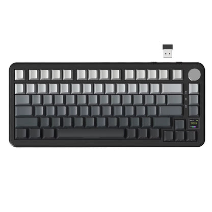 X85Pro 75% Mechanical Keyboard with Screen & Knob Hot Swappable Wireless 2.4Ghz/Bluetooth/Wired RGB Gasket Mount QM