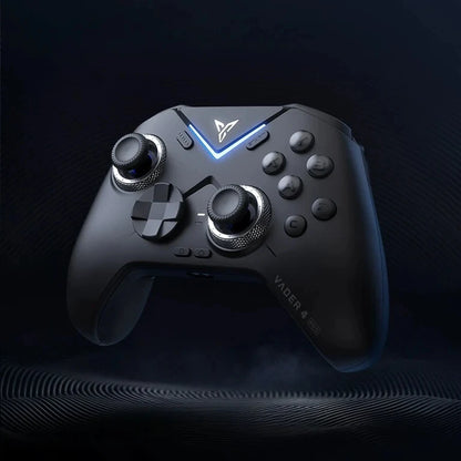 Flydigi Vader 4 Pro Tri-Mode Game Controller RGB Wireless Gamepad with 40-100Gf Adjustable Joystick Force-Switching Vibration Trigger for PC Switch Android IOS Support 1000Hz Polling Rate