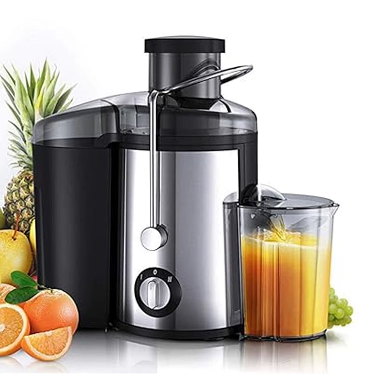 Dual-Purpose Juicer for Household and Commercial Use with High-Power Motor, High-Speed Output for Fine, Residue-Free Juice, Large Capacity, High-Temperature Resistant, and Odorless Fresh Pressing of Fruits and Vegetables