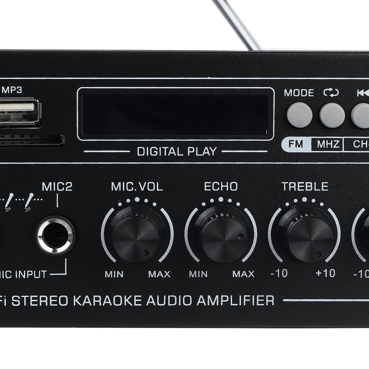Sunbuck AV-660BT 2000W Bluetooth 5.0 Audio Power Amplifier EQ Stereo AMP Car Home 2CH AUX USB FM Radio