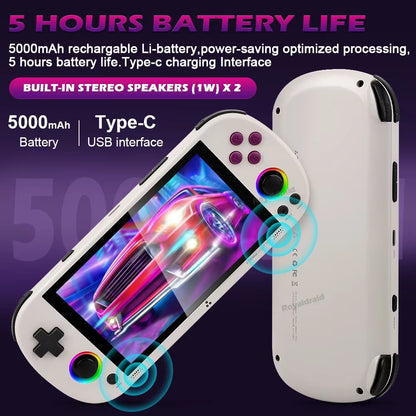 128G 256G  Smart Pro Handheld Game Console 4.96''IPS Screen Linux System Joystick RGB Lighting Retro Video Game Player NEW
