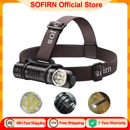 SOFIRN HS41 4000 Lumen Rechargeable Headlamp with SST20 LED and Magnetic Tail Indicator