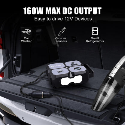 Foursun Car Jump Starter with Air Compressor, Foursun 4000A 26800Mah Jump Starter Battery Pack (All Gas/8.0L Diesel) 150PSI Digital Tire Inflator, 12V Car Lithium Battery Jump Box Pack Power Charger