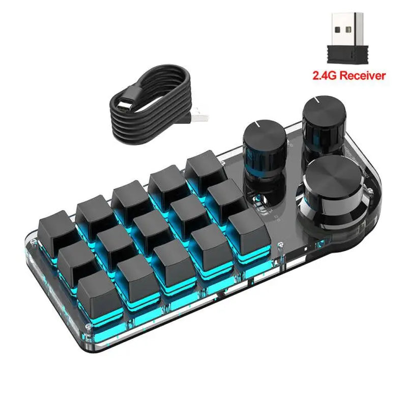 RGB Mechanical Keyboard with Custom Macro Programming PS Gaming Bluetooth Keypad Hotswap for Tablet Keyboard for MX Switch