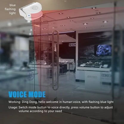 Wireless Guest Welcome Chime Alarm Door Bell PIR Motion Sensor for Shop Entry Company Security Protection Smart Doorbell