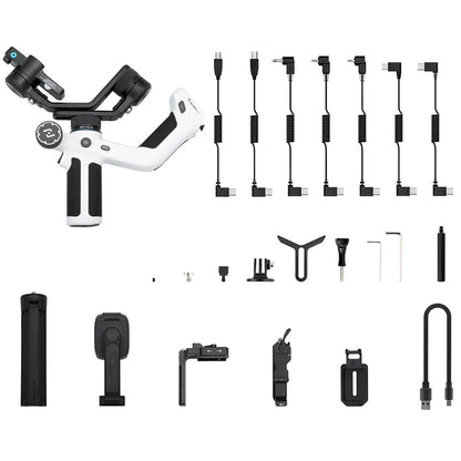 SCORP Mini 2 Handheld Gimbal 3-Axis Mirrorless & Action Camera Smartphone with AI Tracker Magnetic Fill, 1.2Kg Payload