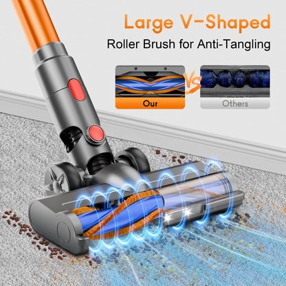 Honki 78KPA Cordless Vacuum Cleaner - High-Power Handheld Device with LED, Strong Suction for Wet and Dry Cleaning, Ideal for Pet Hair and Carpets