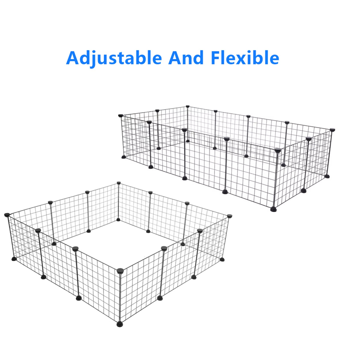 Indoor Portable Metal Wire Playpen for Small Animals - Ideal for Guinea Pigs and Rabbits