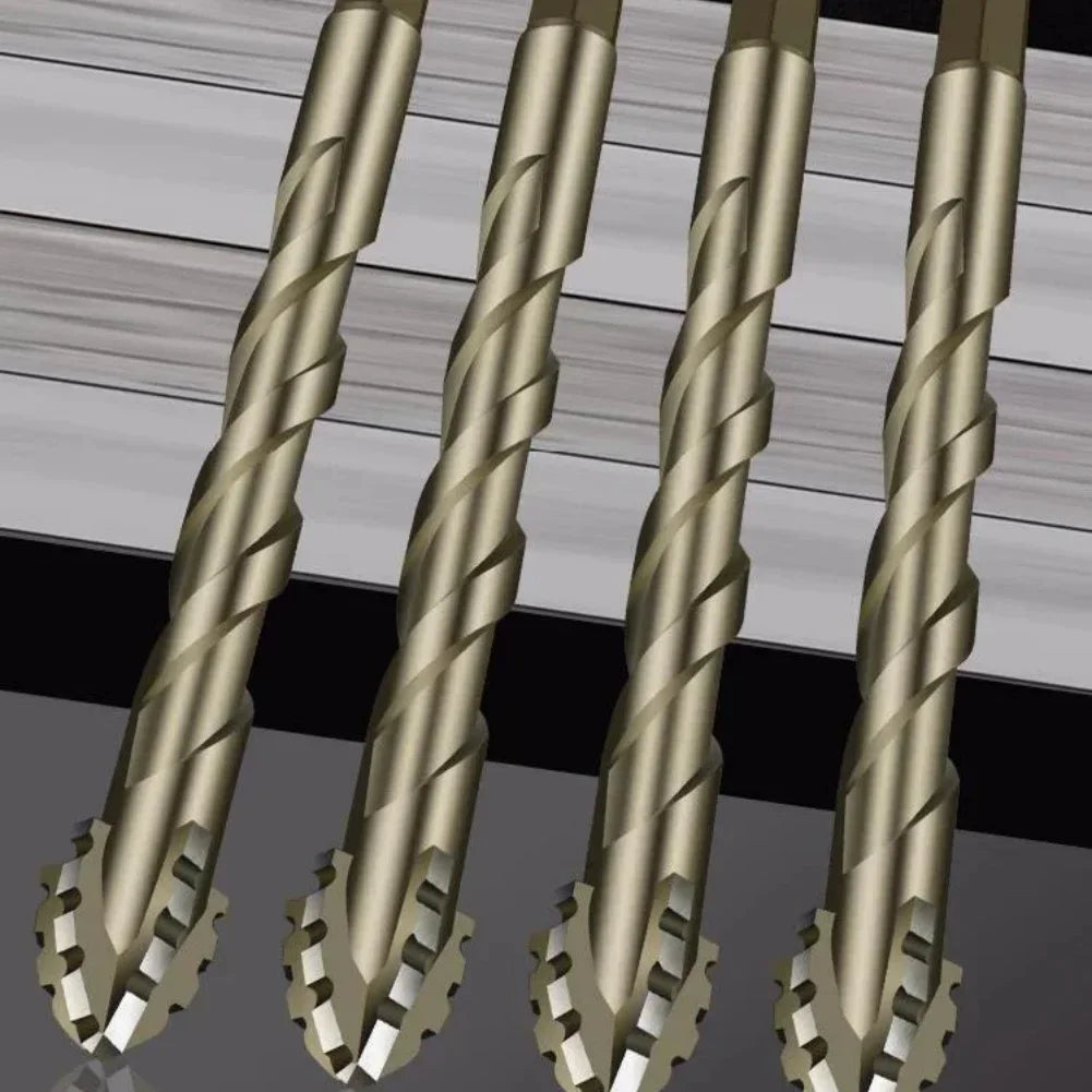 7Pcs Serrated Tooth Drill Bit Set Four-Edged Eccentric High-Hard Alloy Multifunction Tool Glass Cement Metal Ceramic Wood