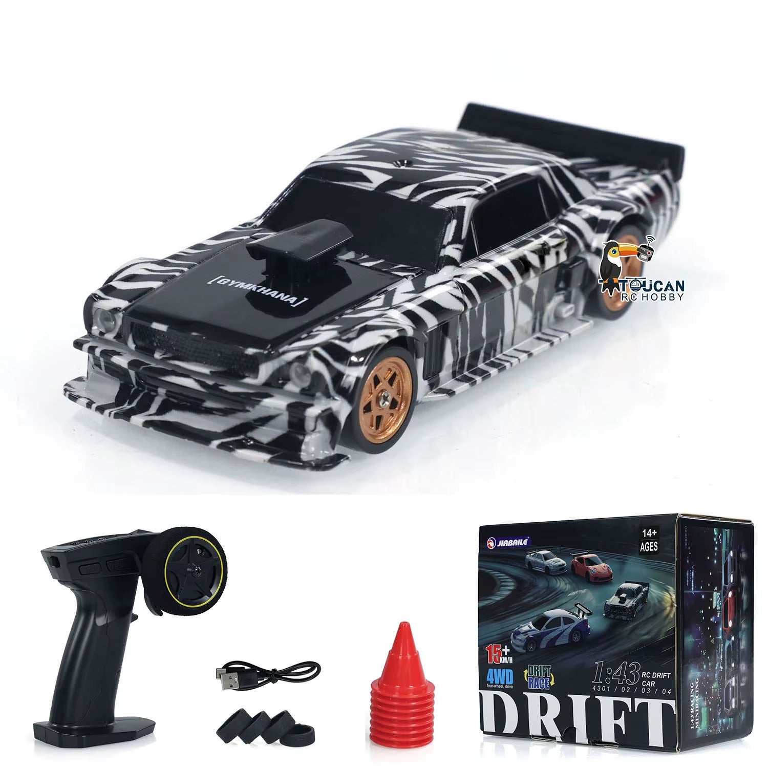US Stock RC Drift Car 1/43 RTR Race 4WD Gyro Four-Wheel Drive Radio Control High Speed Model 2.4G Racing Drifting Cars Toy Model