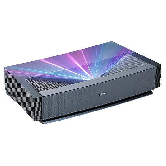 [EU Direct]Ultimea Thor T60 4K Triple Laser Projector 4000 ANSI Lumens UHD Resolution Google Assistant HDR10 4000:1 Contrast Video Projector Built-In AI Image Engine Dolby Atmos 100% RGB MEMC 3D Movies Home Theater Projectors with Remote Control