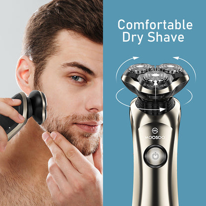 Shaver All-Round Floating Head Shaver Waterproof Rechargeable Men'S Electric Shaver Hair Clipper for Wet/Dry Use