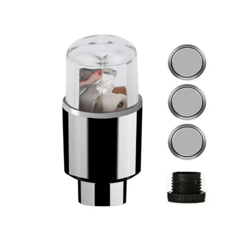 Durable Tire Valve Cap Lights - 2/4/8 Pack for Cars, Motorcycles, and Bicycles