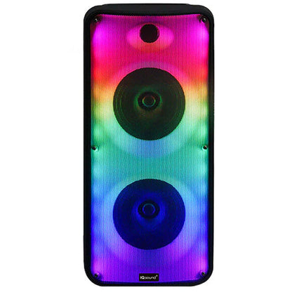 Supersonic 2 X 8" Bluetooth Speaker FIRE BOX with FM Radio and Remote Control (IQ-7188DJBT)