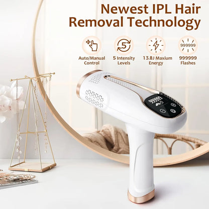 Women’S IPL Hair Removal System with 990000 Flashes Painless Laser Epilator for Home Use Body and Bikini