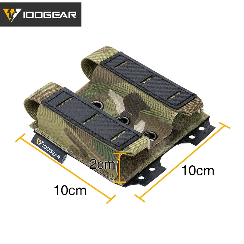 Tactical Mag Pouch 9Mm Double Mag Carrier Carbon Fiber MOLLE Pouch Camo 3590