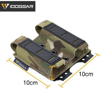 Tactical Mag Pouch 9Mm Double Mag Carrier Carbon Fiber MOLLE Pouch Camo 3590