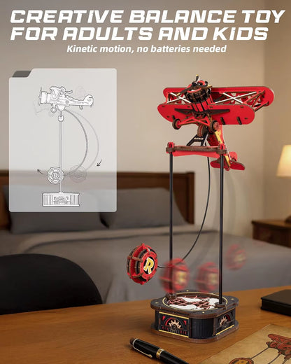 Robotime Gravity Swing Model Building Kit - 3D Wooden Puzzle Set for Sky Captain and Ocean Fisher - Ideal Gifts for Adults and Teens