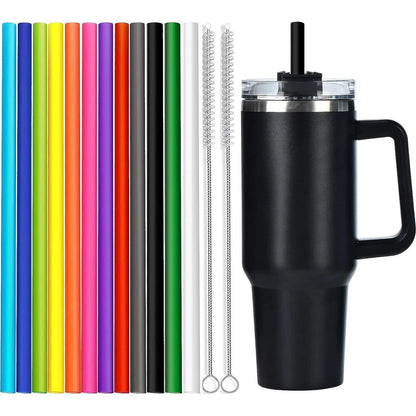 Set of 12 Long Color Replacement Straws for 40 Oz and 30 Oz Tumblers