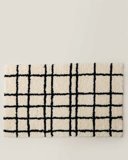 Ultra Soft Minimalist Nordic Stripe Bath Rug, Absorbent, Anti-Slippery Mat