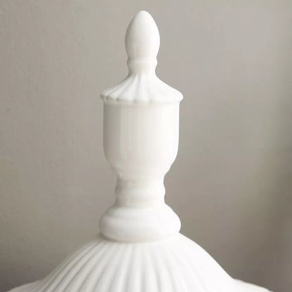 26-Inch Contemporary White Ceramic Vase - Elegant Large Tabletop Decor with Unique Design