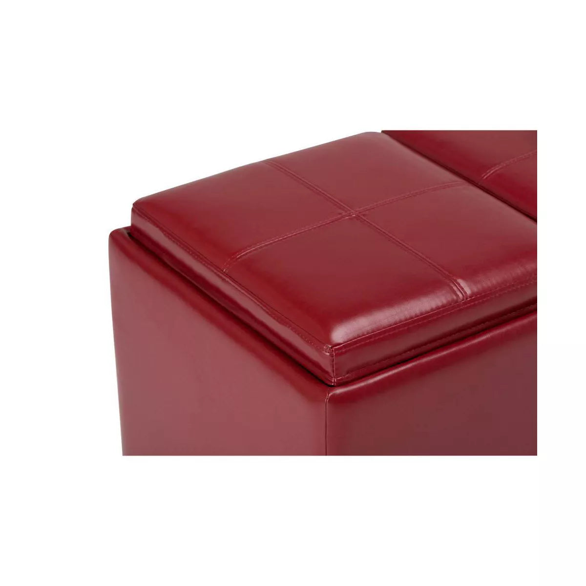 Franklin Storage Ottoman and Benches - Red