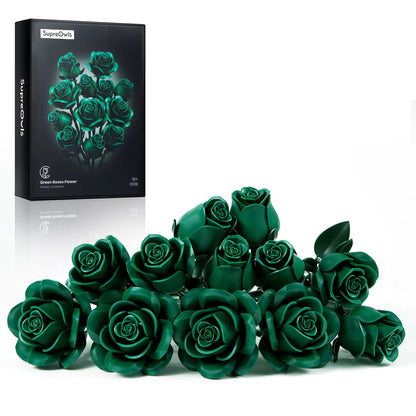 Roses Bouquet Building Blocks Set Artificial Flowers Home Decor Wedding Floral Bricks Toys Christmas Valentines Gift for Adults