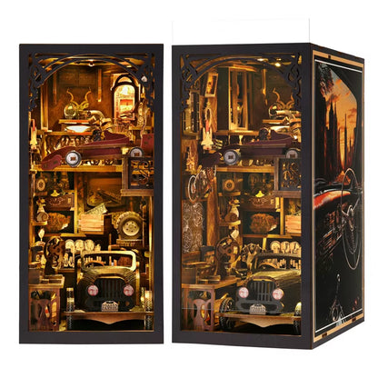Book Nook Kit Magic House DIY Wooden Puzzle Bookshelf Insert Decor Dollhouse Model Bookend Building Home Decoration Gifts