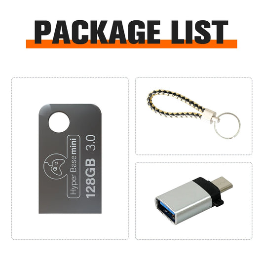 128GB Portable USB 3.0 Disk Latest Batocera 37.Linux System Game Player with 43000+ Games 70+Emulators for Ps3/Ps2/Xbox/Wii/Mame