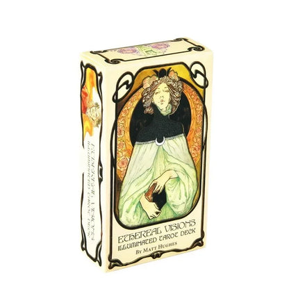 HOT 400 Style Tarot Cards Oracle Golden Art Nouveau the Green Witch Universal Celtic Thelema Steampunk Tarot Board Deck Games