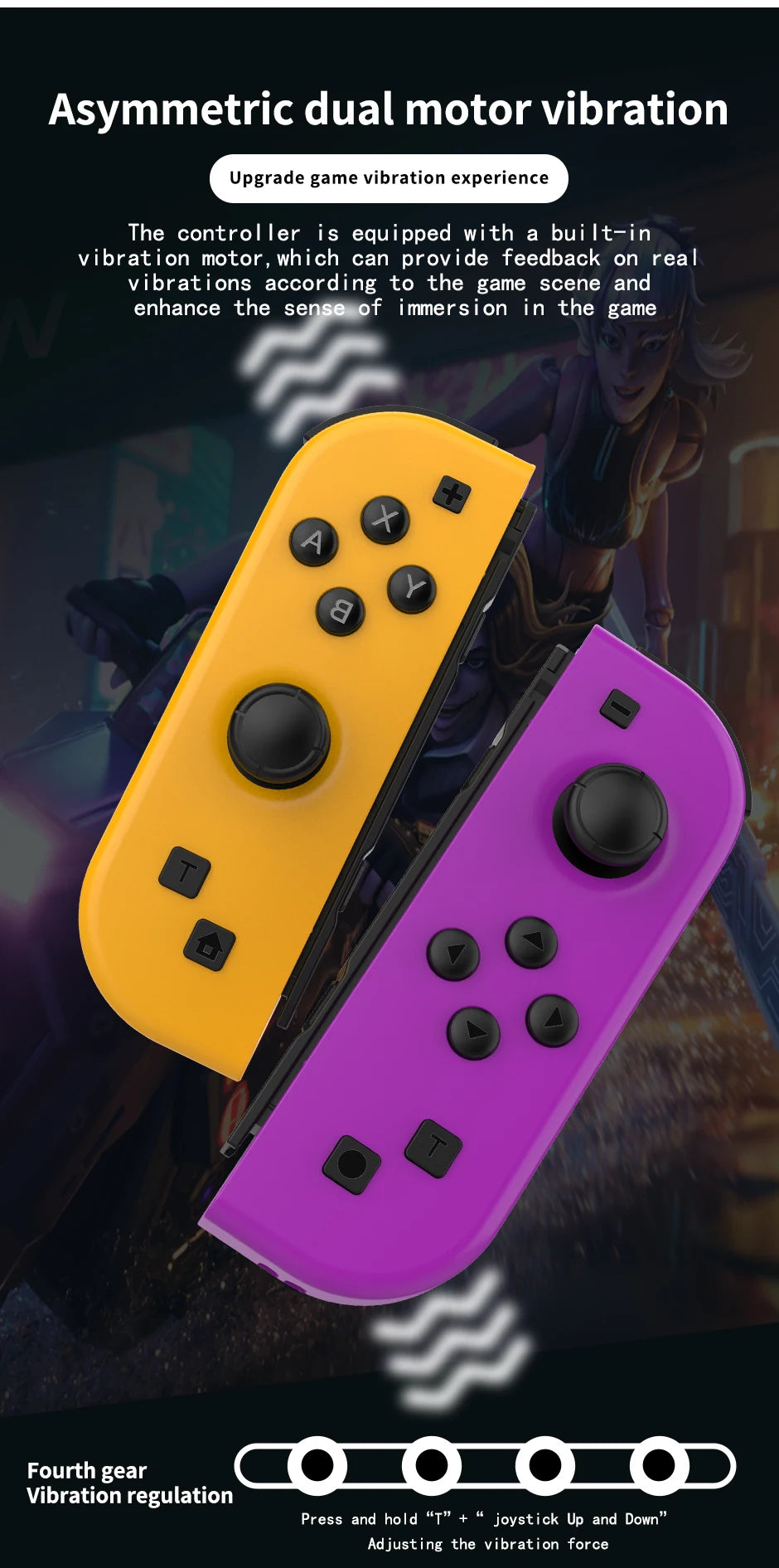 Joy Pad Joycons Controller for Nintendo Switch Joystick Gamepad Wireless Game Console Joypad Turbo Wake up Function