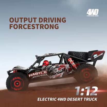 Wltoys 124016/124017 4WD Off-Road RC Car - High-Speed 75Km/H Remote Control Crawler with Brushless Motor and 2.4G Electric Drift Capabilities