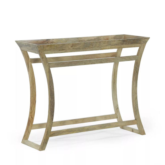 Meagher Rustic Handcrafted Mango Wood Console Table Natural 