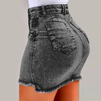 Mini Skirt Women'S Wash Mini Female Short Skirts Summer Women'S Sexy Denim Skirt Skirts for Women Knee Length Casual